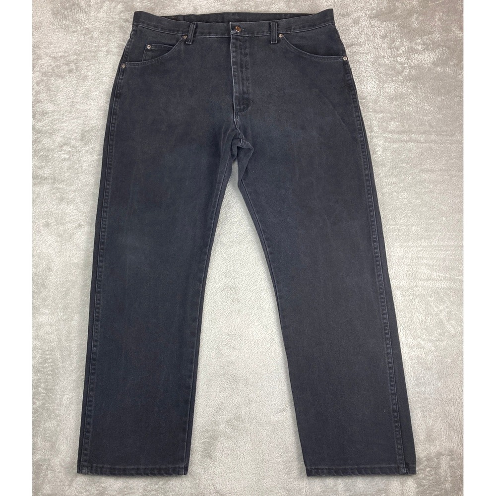 Wrangler Jeans Mens 38x30 Regular Fit Charcoal Wash Denim Pants
